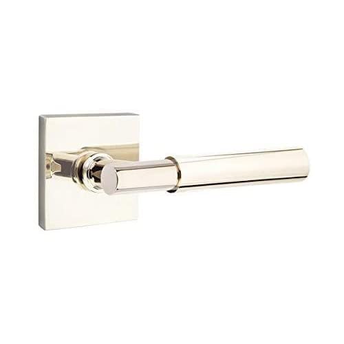 Emtek Passage Set with CF Mechanism - Square Rosette & Myles Lever in Oil Rubbed Bronze Finish for Interior Doors & Home Security