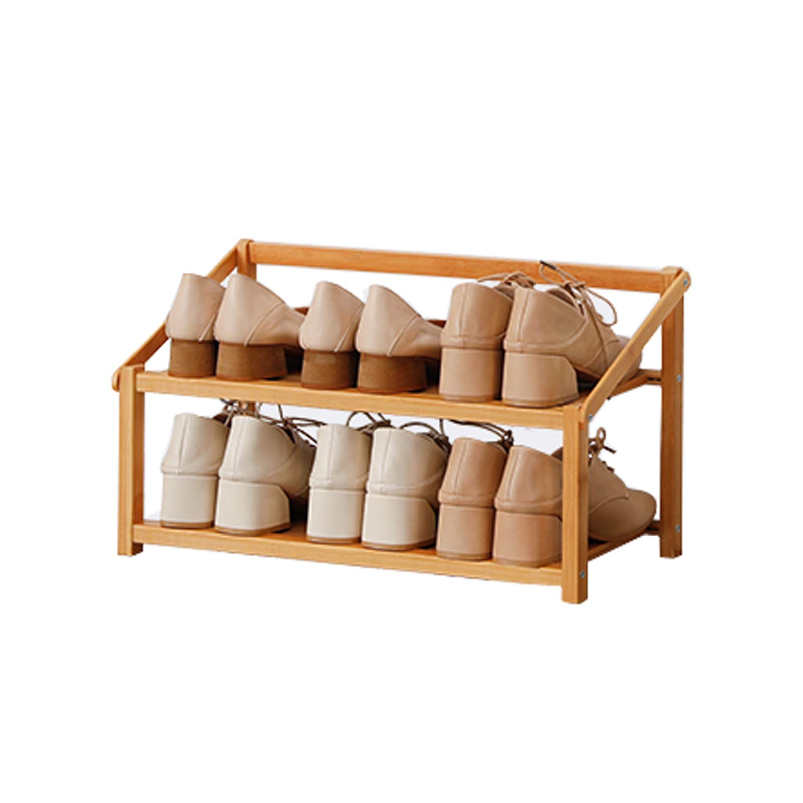 Foldable Shoe Rack Organizer - 3-Tier Wooden Shoe Cabinet with Dustproof Design, Easy Assembly for Home, Dorm & Entryway Storage (50x23.8x30cm, Color A) | Perfect for Small Spaces, Closet Organization & Shoe Display