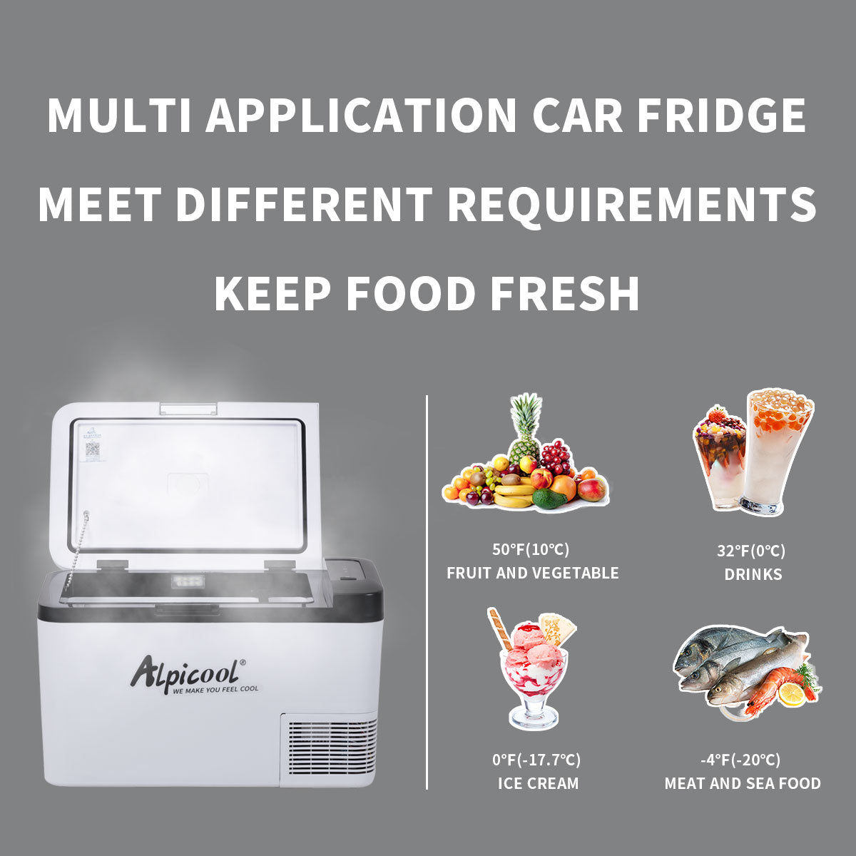 Alpicool K25 12V Portable Car Refrigerator Freezer - Compact Mini Fridge for Road Trips, Camping & Tailgating - 25L Car Cooler with DC/AC Power & Digital Display