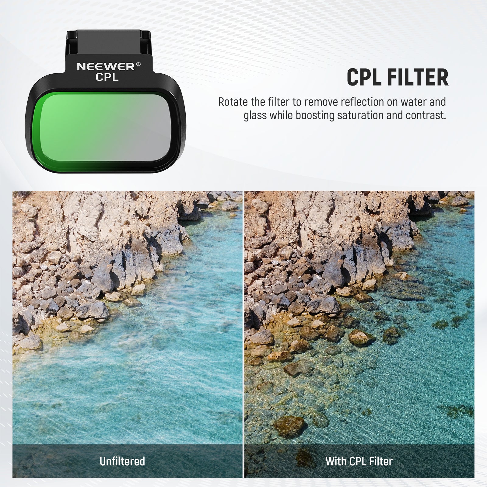 NEEWER FL B32/FL B31 6-Piece ND/CPL/UV Filter Kit for DJI Mini 4K, Mini 2, Mavic, SE, 2 SE Drones - Enhance Aerial Photography & Videography in Sunny or Bright Conditions