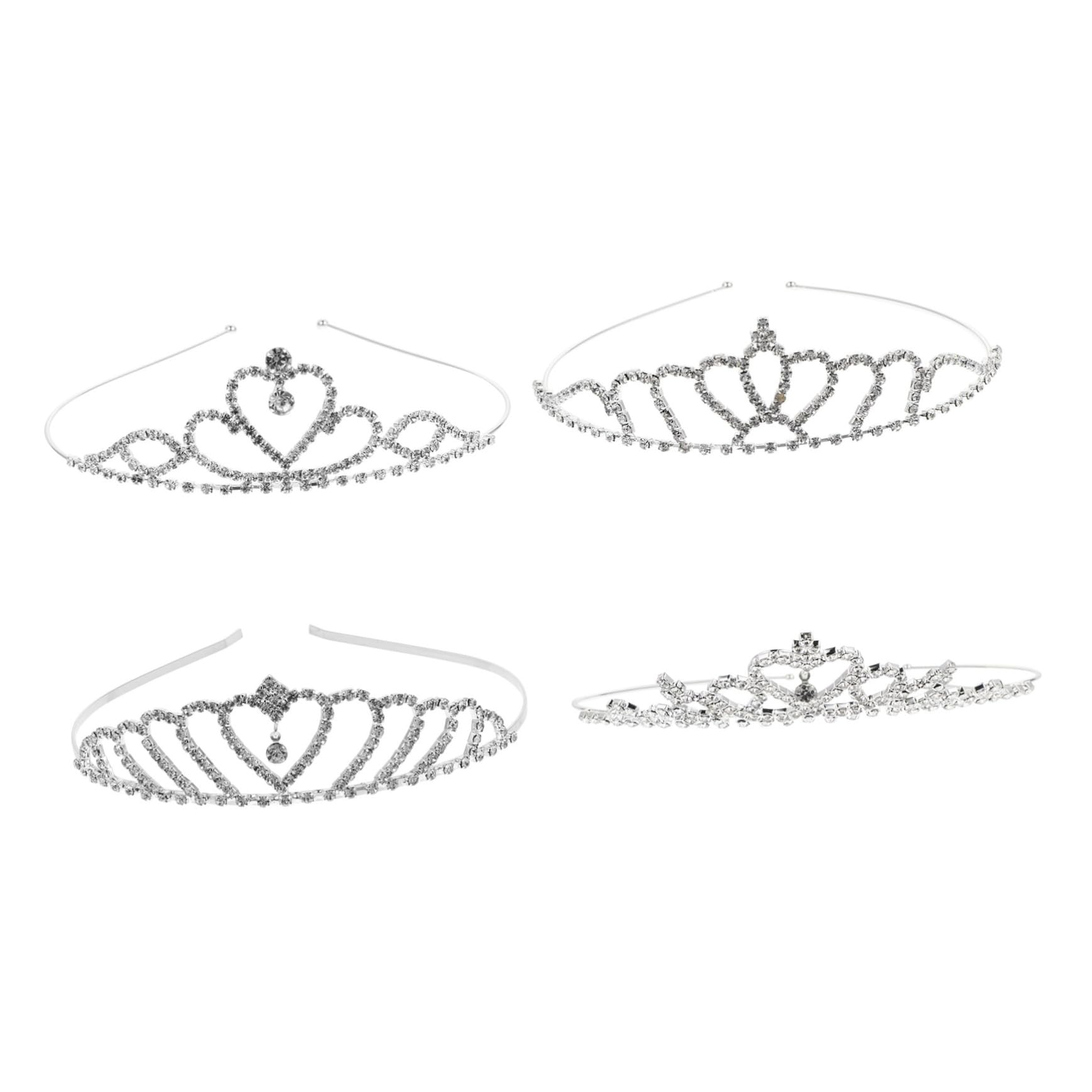 Beavorty 8-Piece Rhinestone Headbands for Girls - Crystal Tiara Headband Set for Kids Birthday, Wedding, Party, Pageant - Vintage Princess Crown Hair Accessories for Baby Girls & Toddlers | Perfect for Birthday Parties, Pageants, Dress-Up Play & Special Occasions