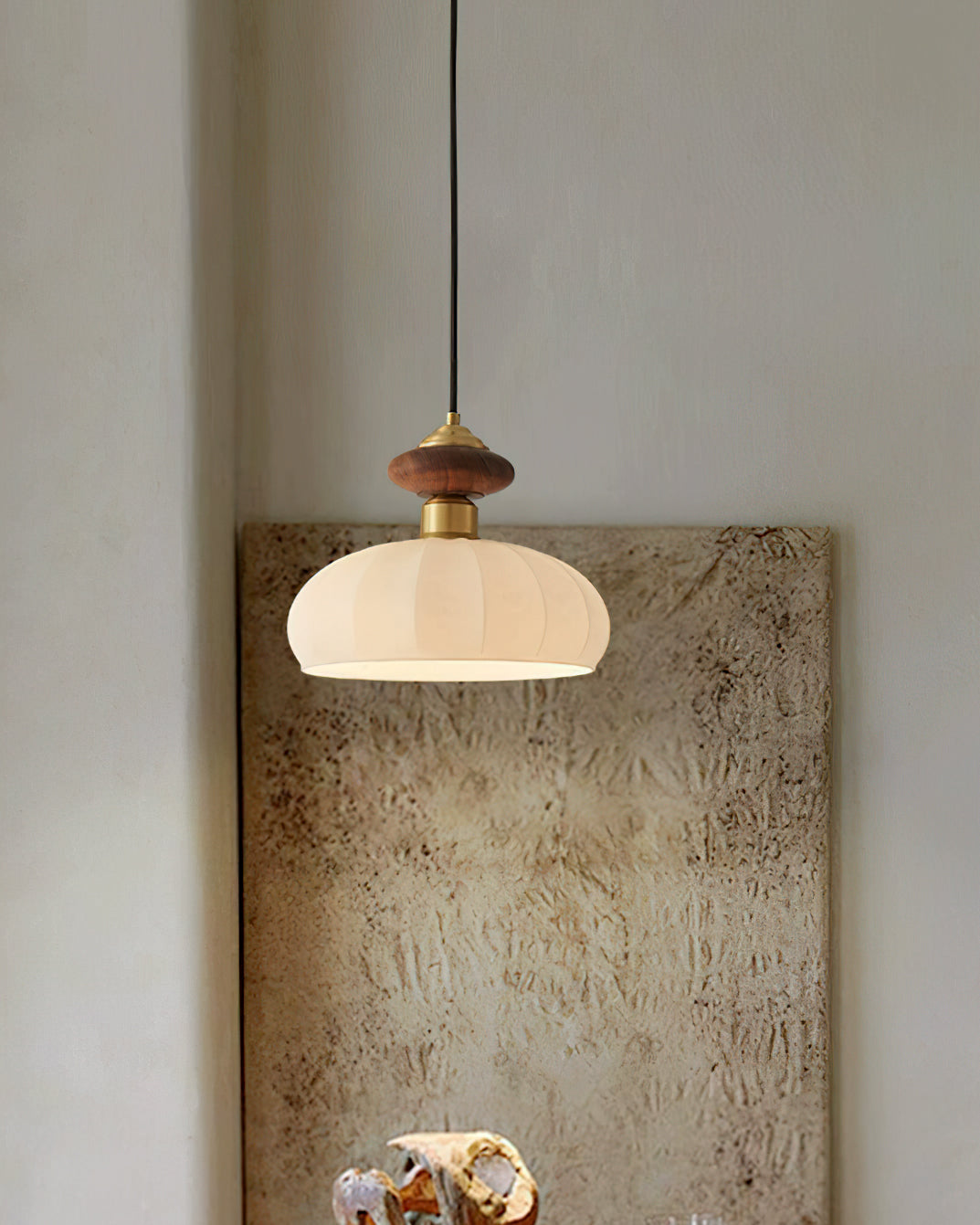 Bailey Glass Pendant Light - Modern Hanging Light Fixture for Kitchen Island, Dining Room & Bedroom - Elegant Home Decor Lighting