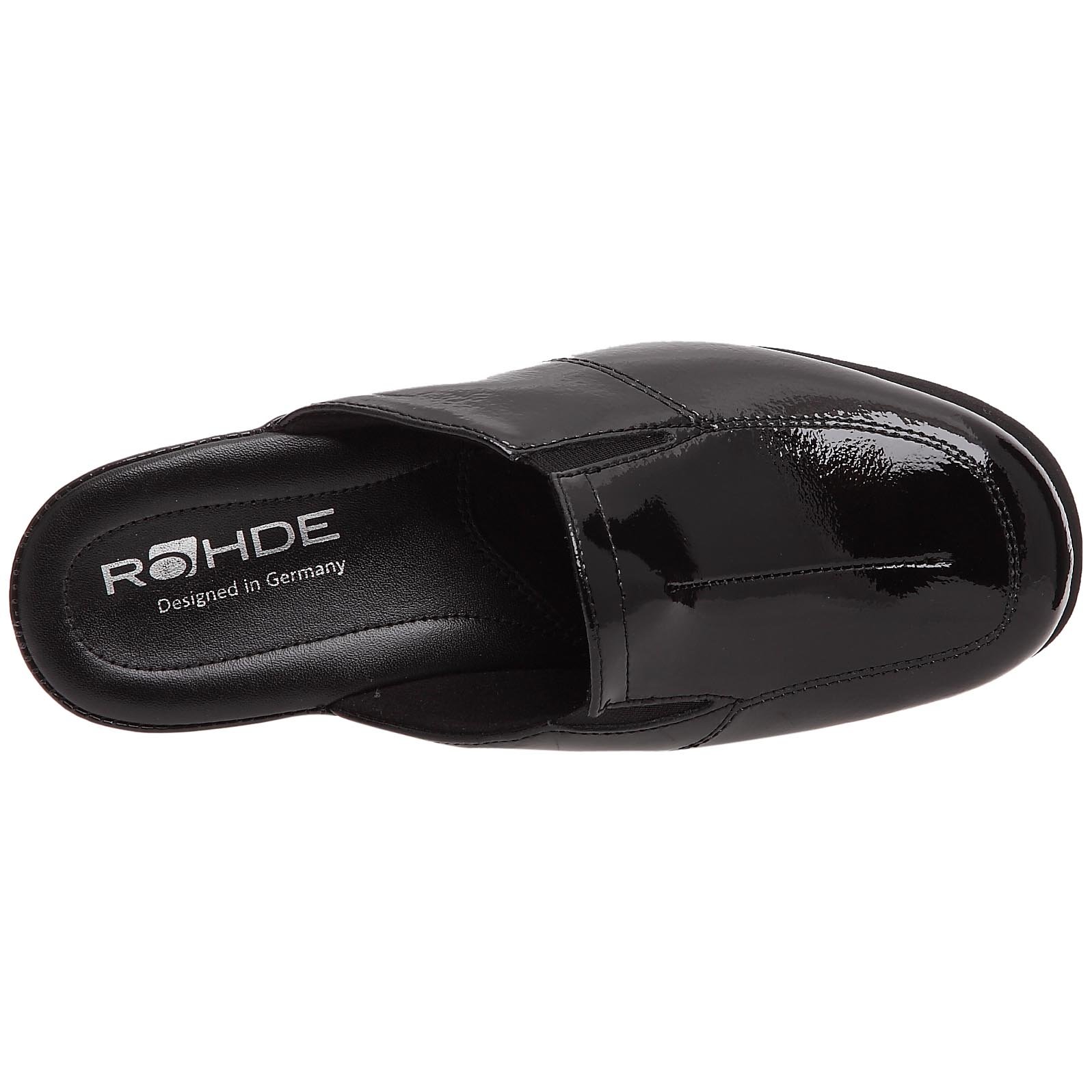 Women's Slip-On Clogs Slippers - Comfortable Black Vernis Noir House Shoes Size 7 | Perfect for Indoor Relaxation, Spa Days & Cozy Home Wear