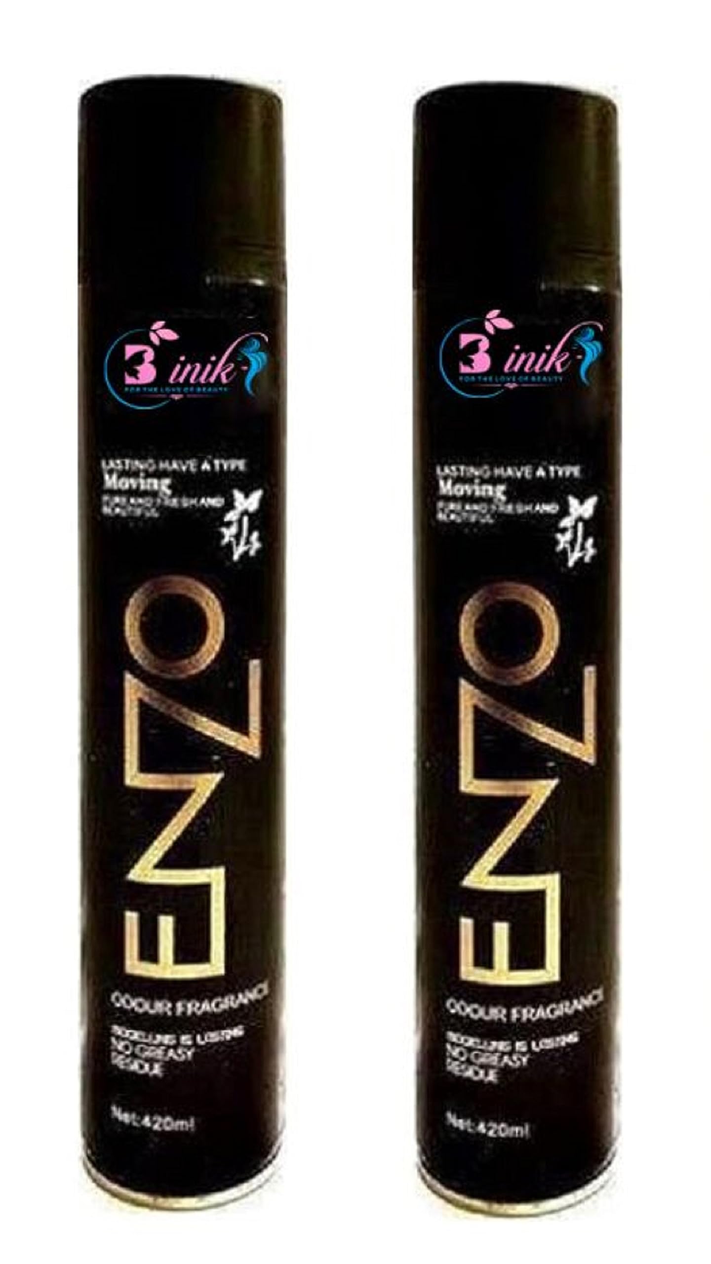 B INIK Long Lasting Hair Color Spray - Pack of 2 (Black) | Temporary Hair Dye for Styling & Costumes | Perfect for Halloween, Cosplay & Fashion Events