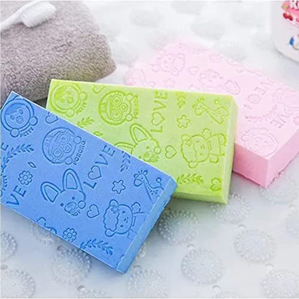 TEEPZEEY Ultra Soft Exfoliating Bath Sponge for Women & Men - Gentle Dead Skin Remover & Body Scrubber for Face & Shower - Asian Style Bath Brush for Smooth Skin - Perfect for Daily Exfoliation & Spa Days (Multicolor)