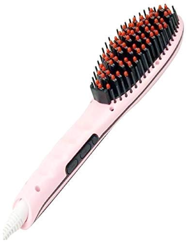 PAGHADI Fast Hair Straightener Brush with Temperature Control - 2-in-1 Styling Tool for Smooth & Straight Hair - Perfect for Home, Travel & Salon Use (Multicolor)