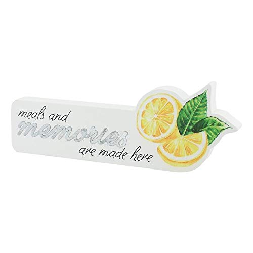 Rustic Lemon Decorative Sign - Farmhouse Kitchen Wall Art with Inspirational Quote 'Memories are Made Here' - Perfect for Home Decor, Dining Room, and Country Style Kitchen