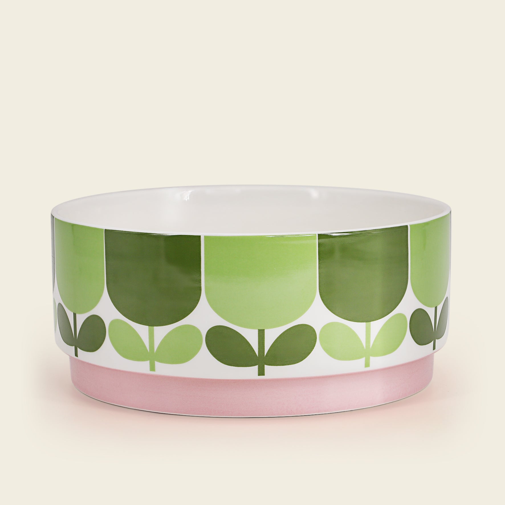 Stylish Ceramic Fruit Bowl with Floral Design - Perfect for Kitchen Countertop, Dining Table, and Party Serving | Home Decor Gift Idea