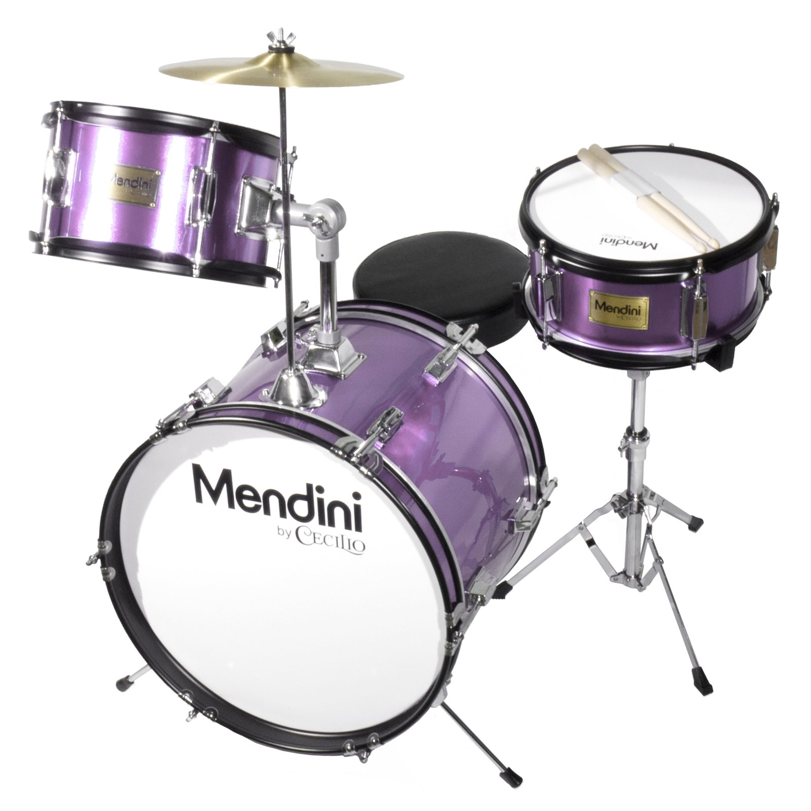 **Mendini by Cecilio 3-Piece Kids Drum Set (16