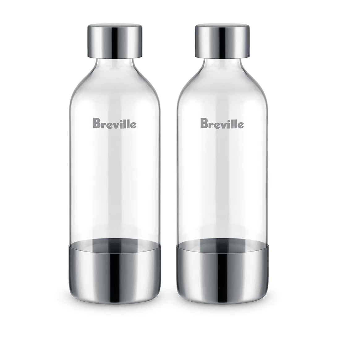Breville InFizz™ 1L Carbonated Water Bottles (2-Pack) - Perfect for Sparkling Water, Homemade Soda & Cocktails at Home