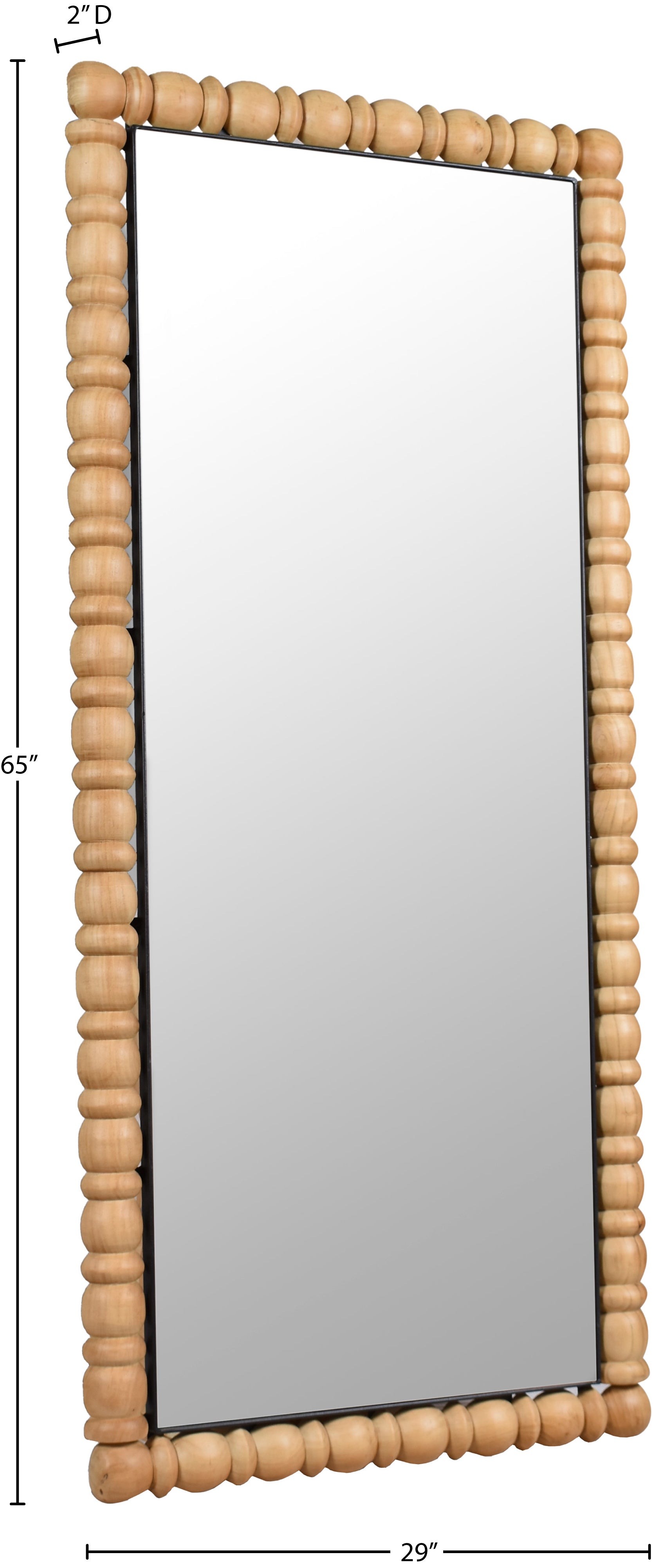 Aubrey Bleached Natural Oak Mirror - Full Length Wall Mirror for Bedroom, Living Room & Entryway - Rustic Farmhouse Decor for Home & Office