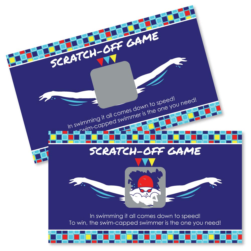 Big Dot of Happiness Making Waves Swim Team Scratch Off Cards - 22 Count for Swimming Party, Birthday Party Games & Team Celebrations | Fun Pool Party Activity & Sports Team Awards