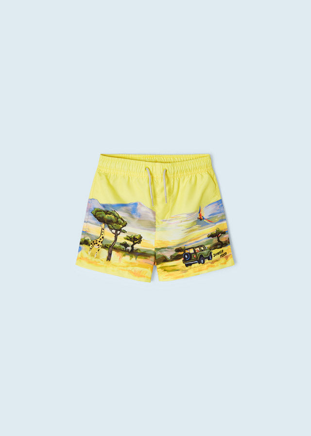 Mayoral Boys' Swim Shorts with Pineapple Print - Quick-Dry, Comfortable Swimwear for Beach, Pool & Summer Activities