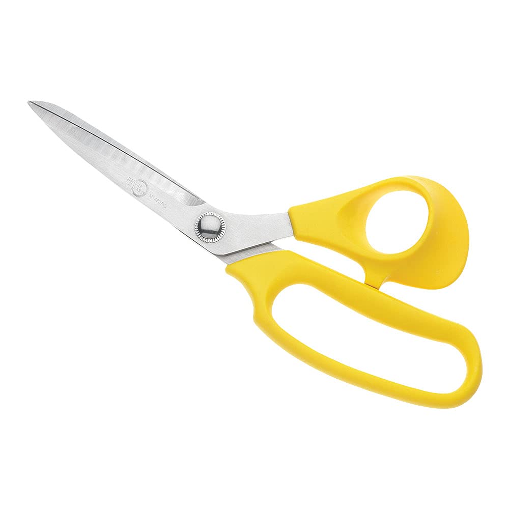 Mercer Culinary 9-Inch Professional Kitchen Shears with Yellow Handle - Heavy Duty Stainless Steel Scissors for Cooking, Poultry, Herbs & Crafting