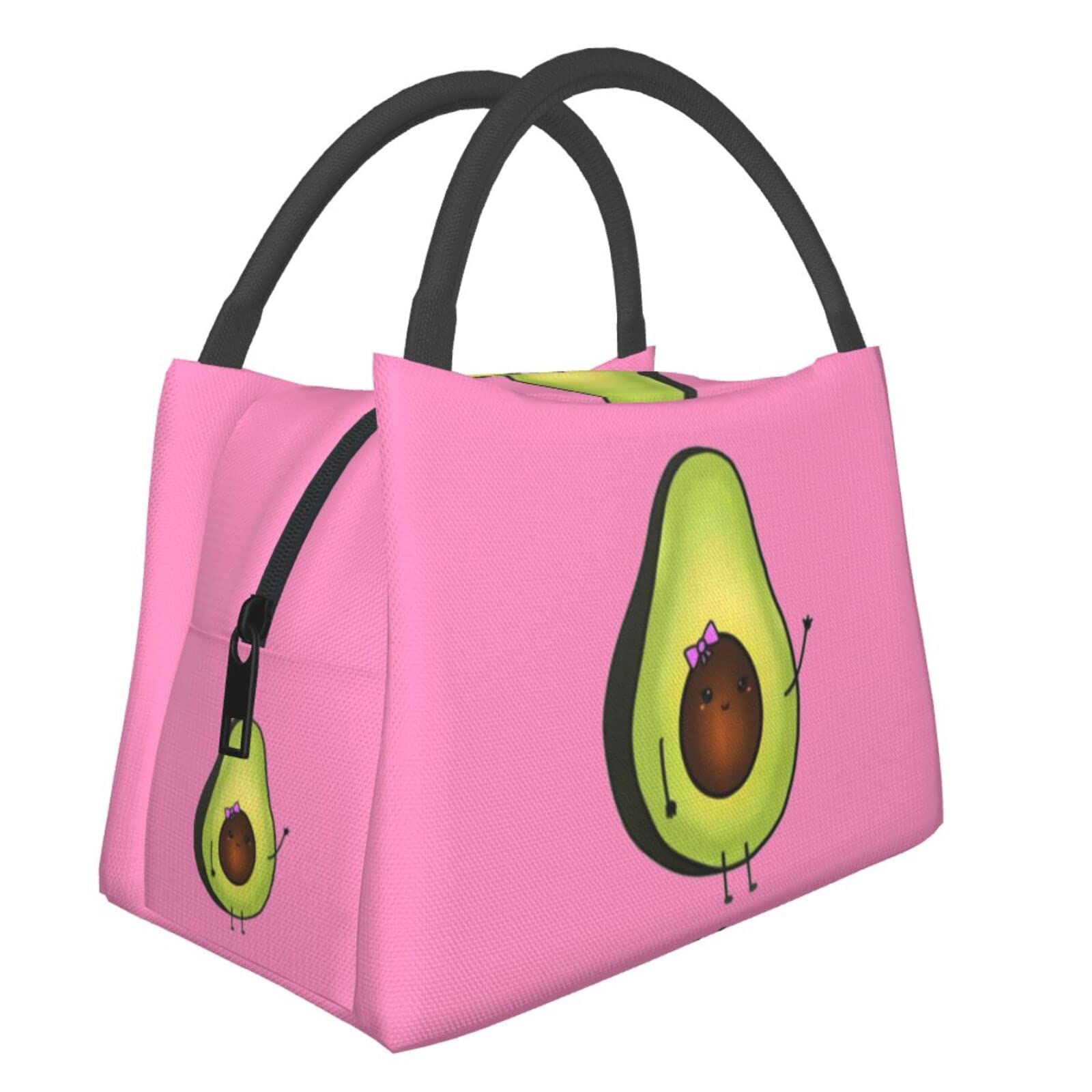 Insulated Avocado Lunch Bag for Women - Cute Kawaii Lunch Box for Work, Travel & School - Washable & Durable Lunch Tote - Perfect for Office, Picnics & Daily Commute