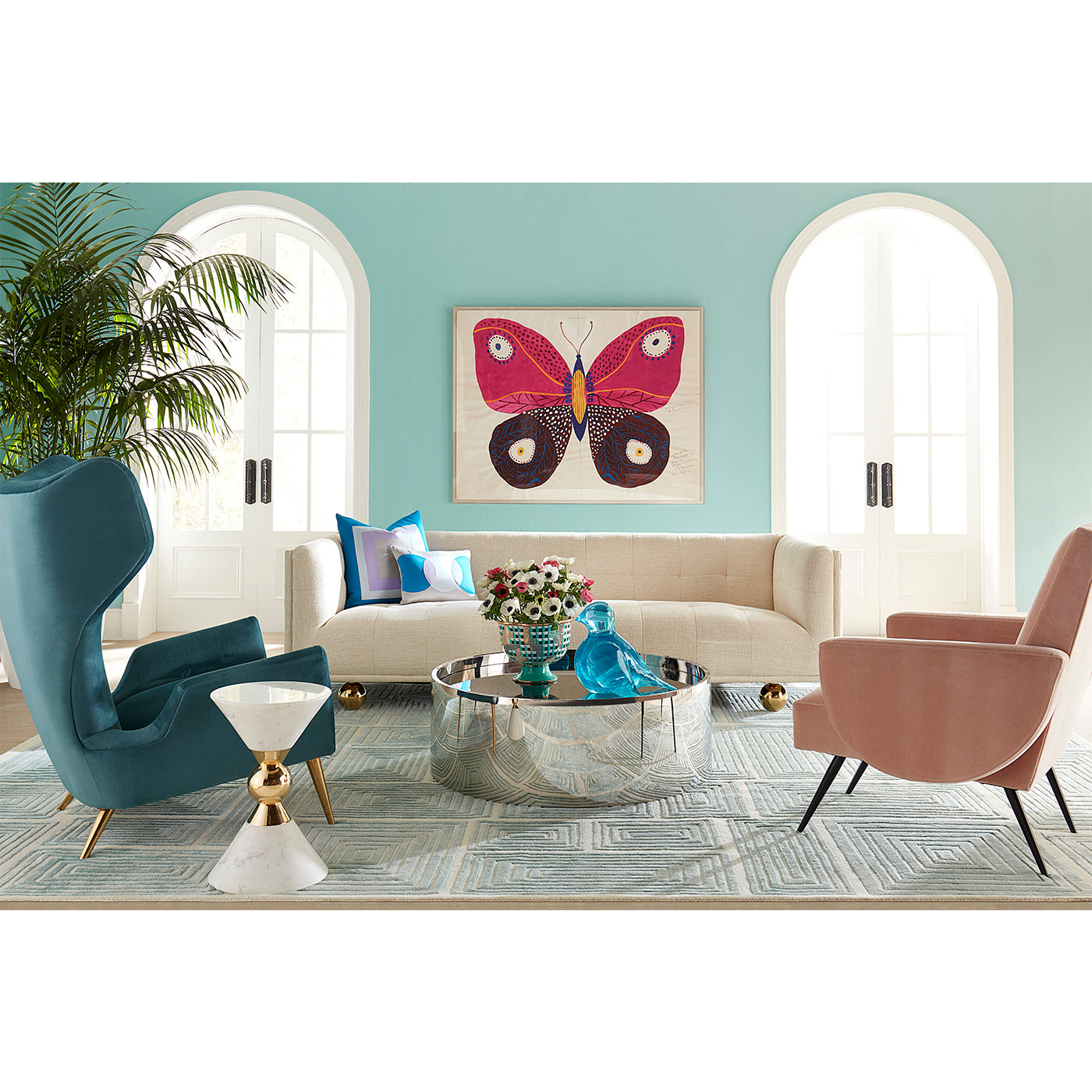 Modern Alphaville Cocktail Table - Stylish Coffee Table for Living Room, Lounge & Bar - Perfect for Entertaining Guests & Home Decor