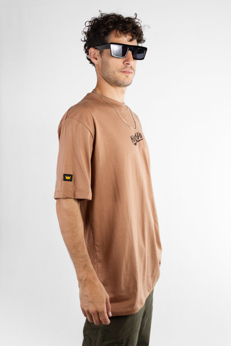 Kingpin Men's Regular Fit Camel T-Shirt - Comfortable Cotton Tee for Casual Wear, Gym & Everyday Outfits