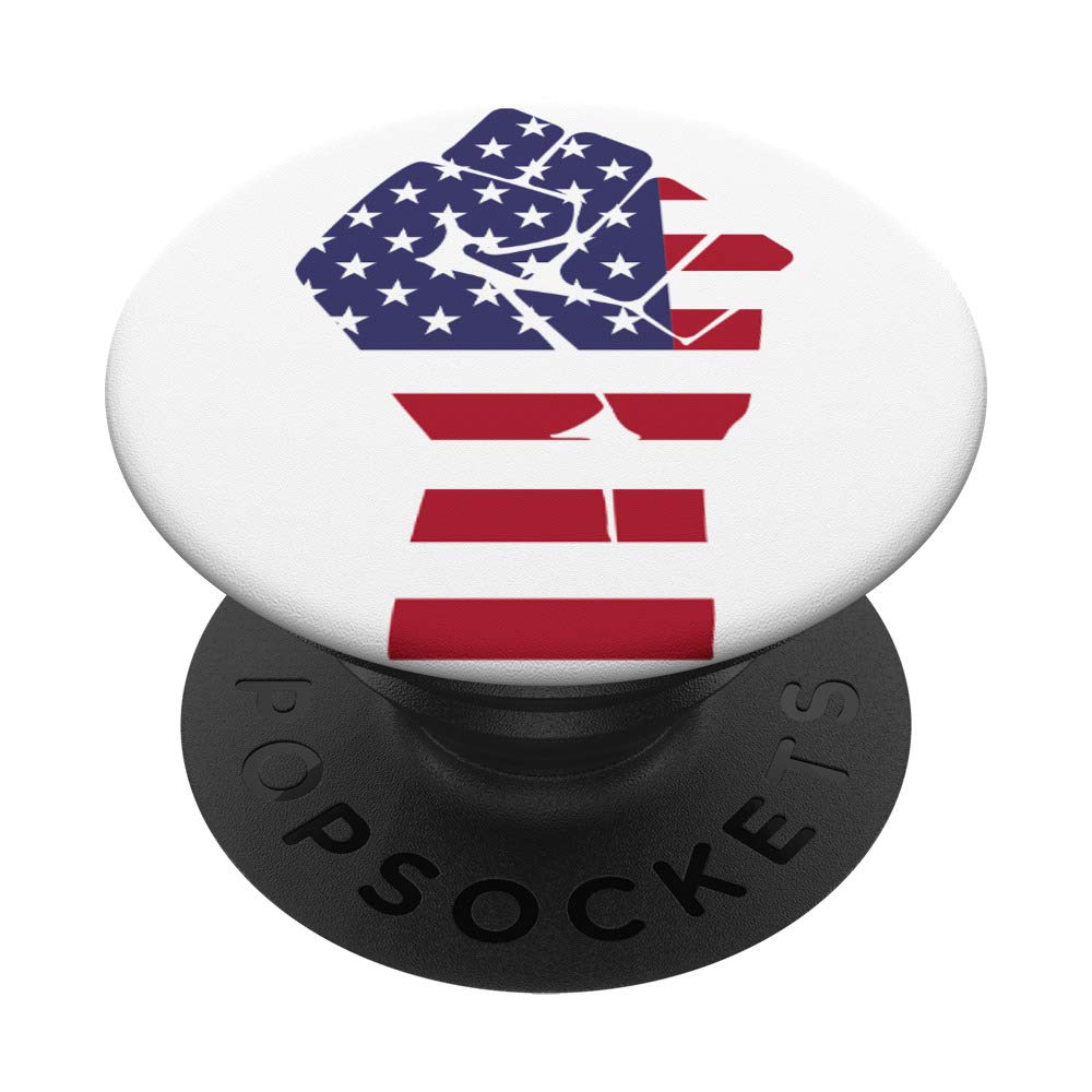 USA Flag Fist Bump Phone Pop Socket - Patriotic Grip for Smartphones, Perfect for Daily Use, Travel & Showing American Pride