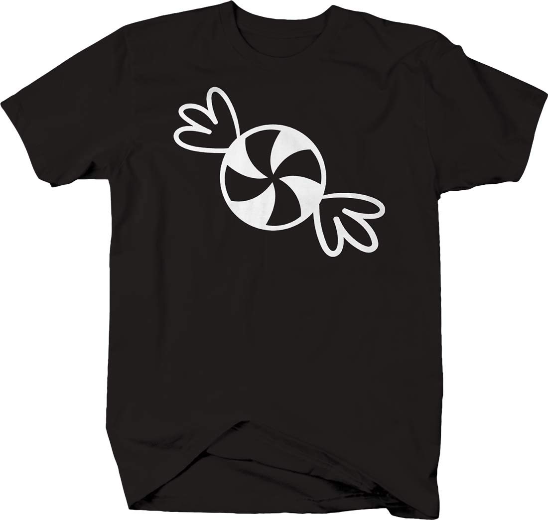 Peppermint Candy Wrapper Sweet Sugar White and Red Mint T-Shirt - Perfect for Christmas Gifts, Holiday Parties & Candy-Themed Outfits