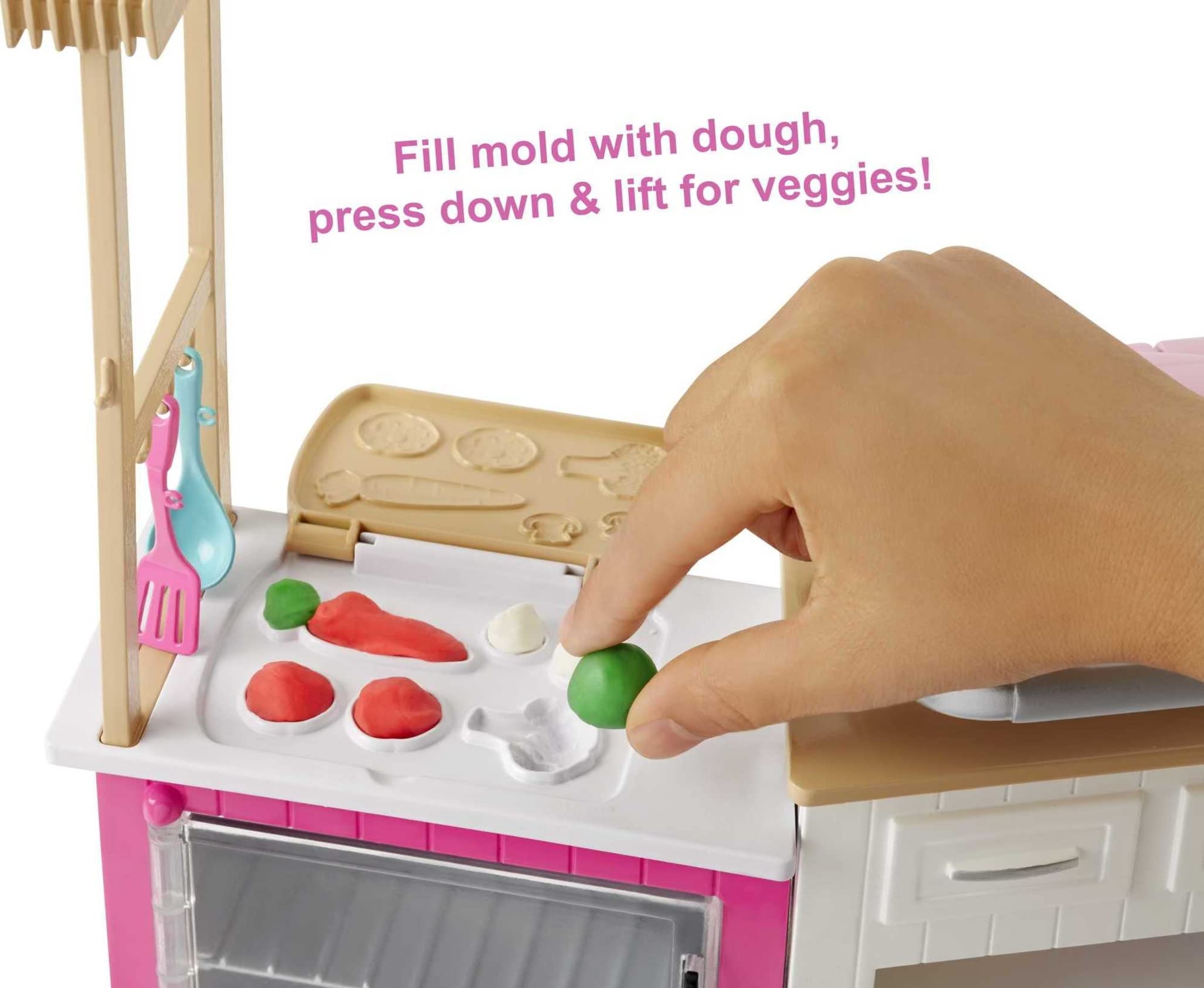 Barbie Careers Playset - Ultimate Kitchen Set with Blonde Chef Fashion Doll, 5 Dough Colors, 20+ Accessories & Lights/Sounds | Pretend Play Cooking Toy for Girls Ages 3-6 | Perfect for Birthday Gifts & Role Play Fun (Amazon Exclusive)