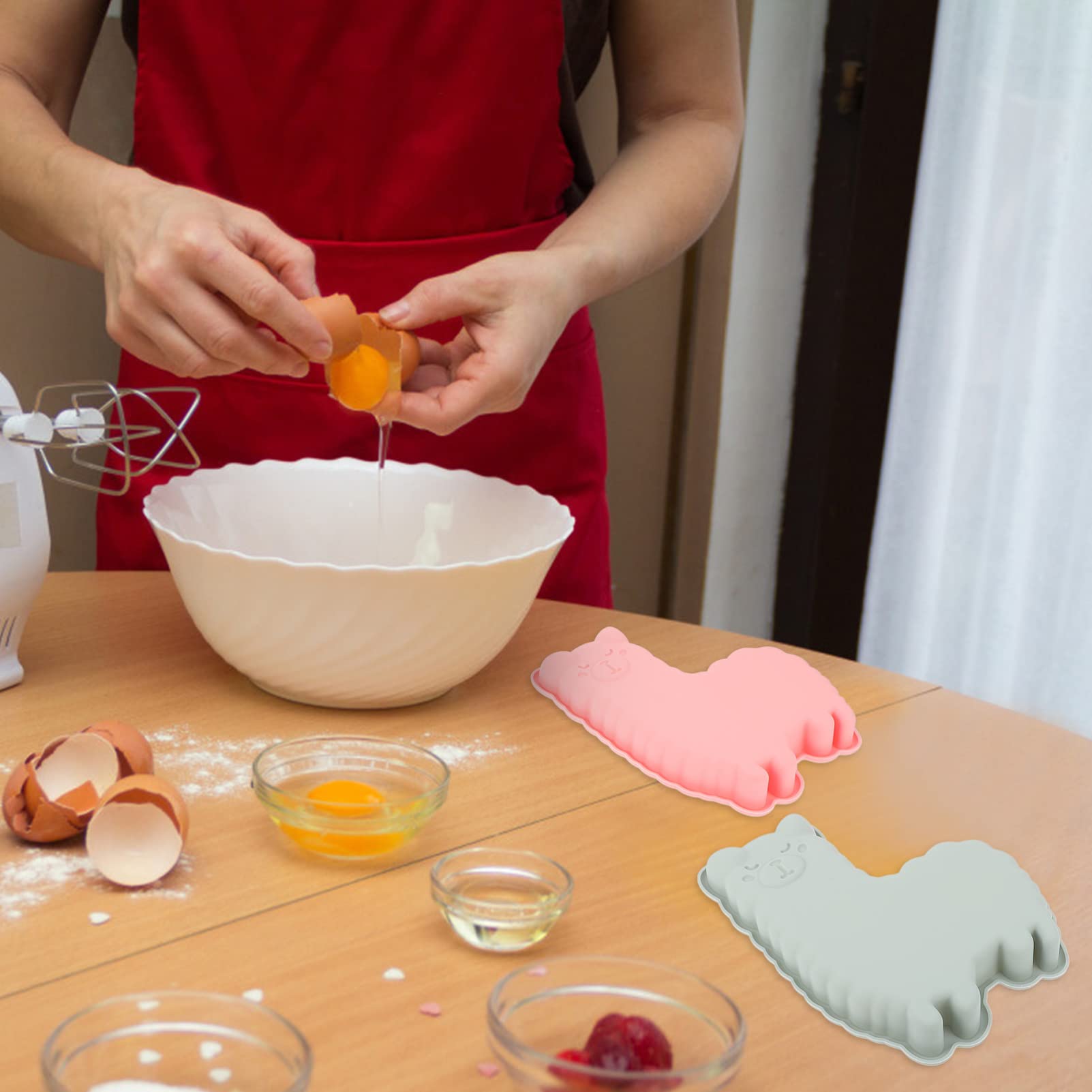 Beaupretty 2-Piece Alpaca Cake Mold Set - Non-Stick Baking Molds for Chocolate, Cupcakes & DIY Desserts - Perfect for Home Baking, Party Treats & Creative Cake Decorating