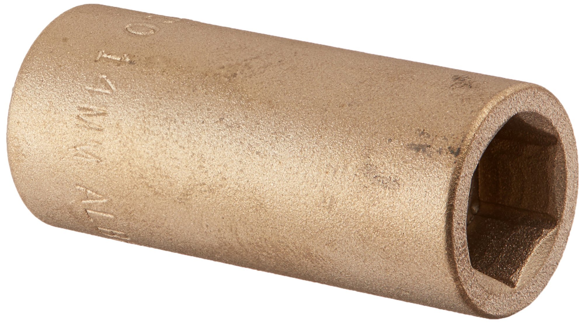 Ampco Safety Tools 1/4D 14mm Deep Well Socket - Non-Sparking, Non-Magnetic, Corrosion Resistant for Hazardous Environments | Ideal for Oil Refineries, Chemical Plants & Explosive Areas