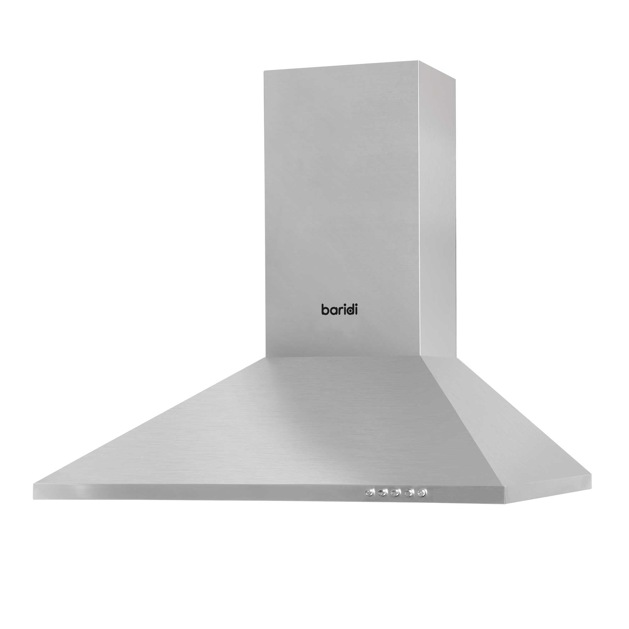 Baridi 4-Zone Ceramic Hob with 5-Function Fan Assisted Oven & Chimney Style Cooker Hood Bundle DH185 - Perfect for Modern Kitchens & Home Cooking