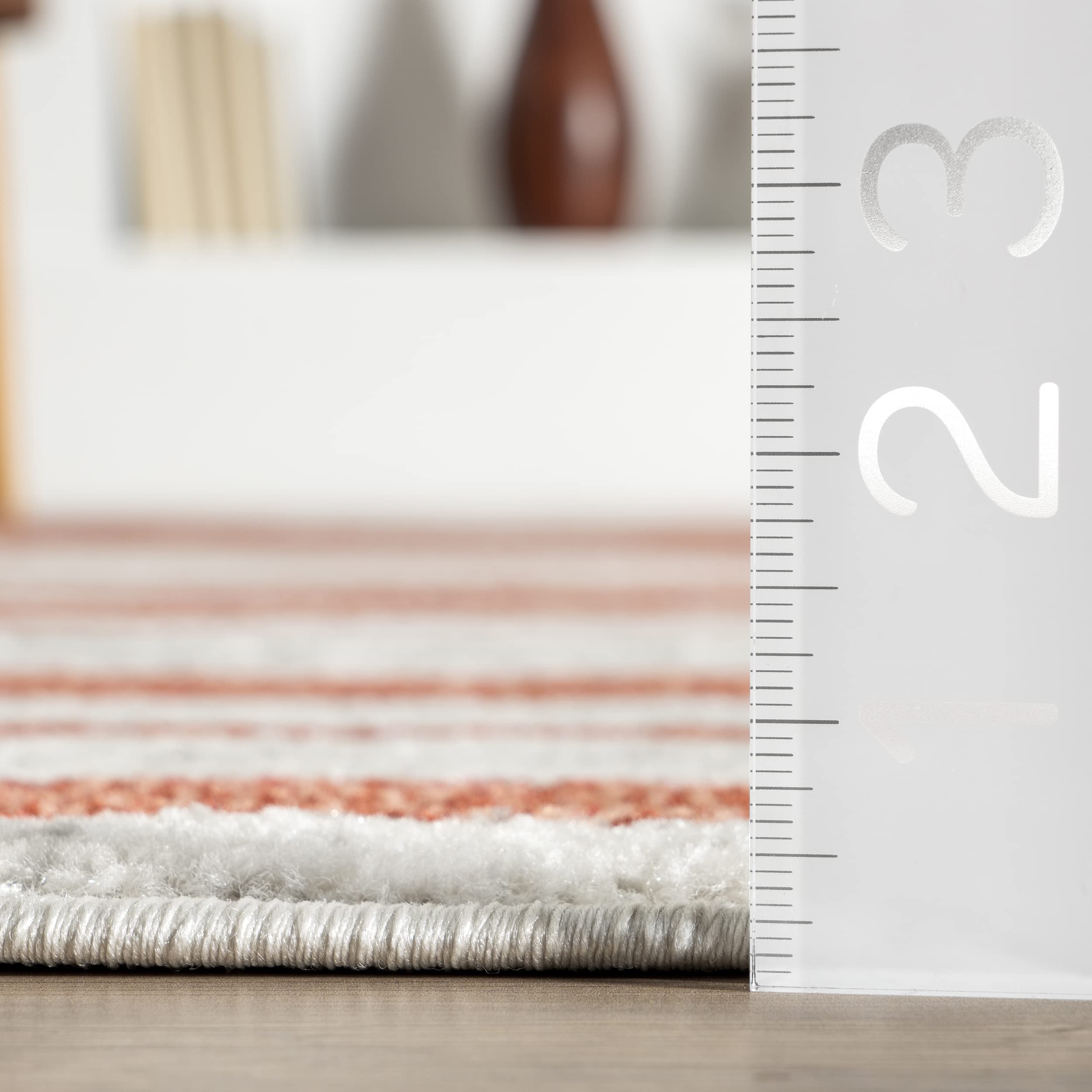 nuLOOM 5' x 8' Performance Indoor Area Rug - Non-Shedding, Power Loomed High-Traffic Rug for Living Room, Bedroom, Home Office - Durable & Easy to Clean - Perfect for Family Rooms, Entryways & Pet-Friendly Spaces (Tristan Pink)