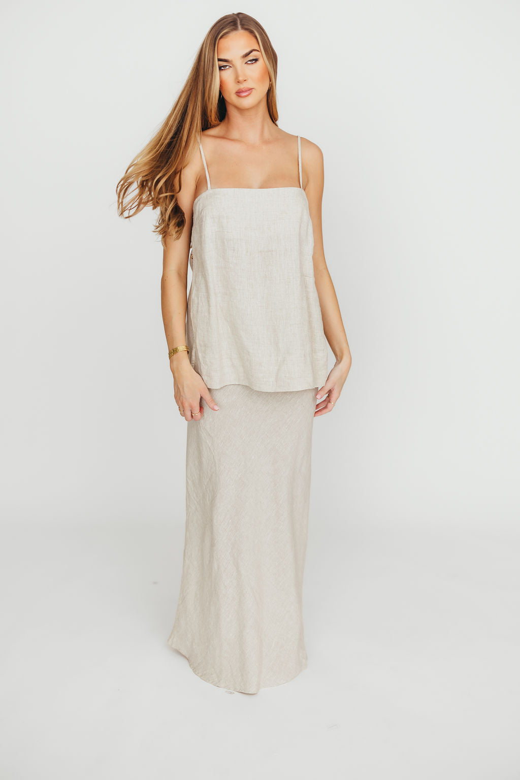 Novella 100% Linen Woven Maxi Skirt - Breathable & Lightweight Summer Skirt for Women | Perfect for Beach, Vacation & Boho Style Outfits