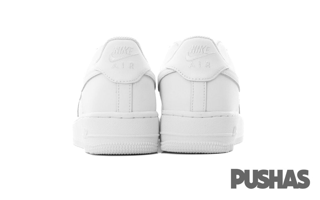 Nike Air Force 1 LE 'Triple White' Sneakers (2022) - Men's Premium White Leather Basketball Shoes for Casual Wear & Street Style