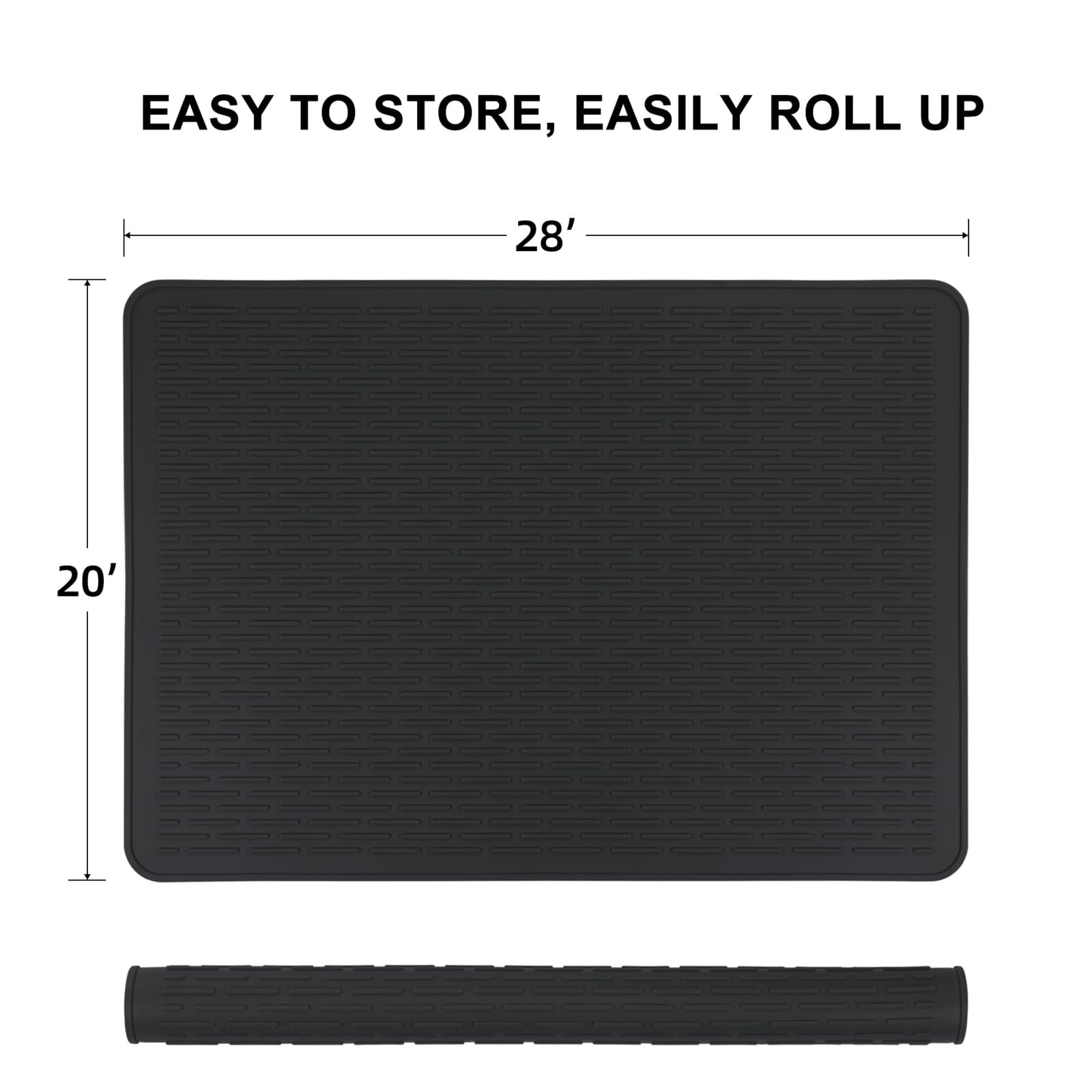 Meiliweser Extra Large Silicone Stove Top Cover 28x20 Inches - Heat Resistant Electric Glass Cooktop Protector & RV Stovetop Mat | Non-Slip Kitchen Counter Dish Drying Mat for Safe Cooking & Counter Protection