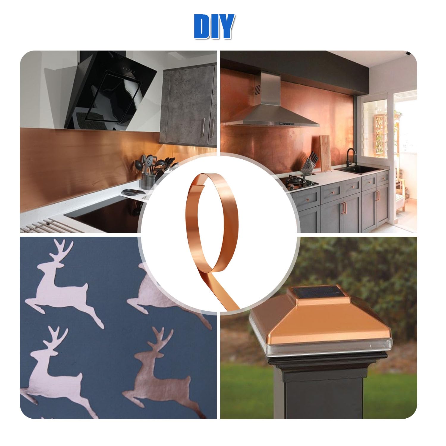 Copper Sheet Roll 1000x25x1mm - Premium Copper Flashing Roll for Roofing, Gutters & DIY Projects | Ideal for Home Repair, Metal Crafting & Waterproofing Applications