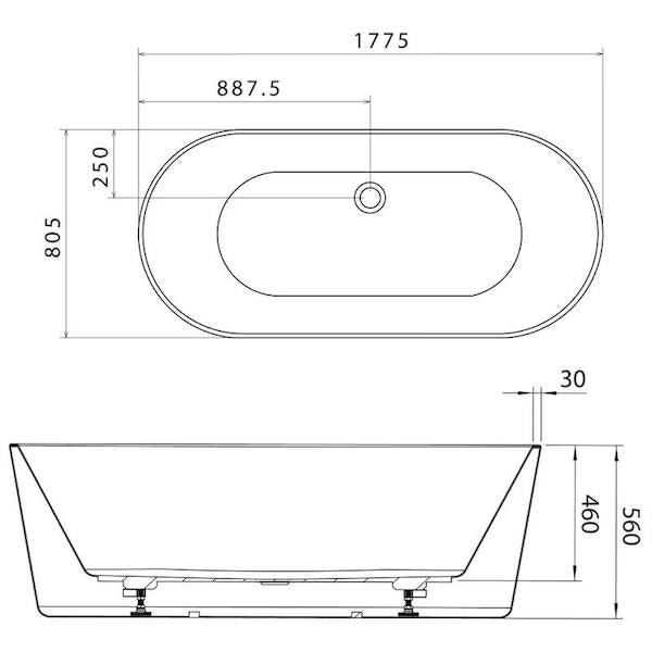 Caroma Urbane II Freestanding Bathtub - 67