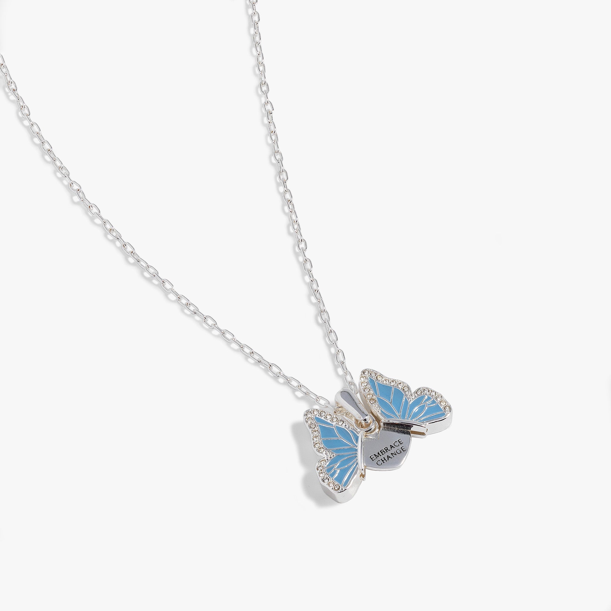 Butterfly Mantra Necklace for Women - Spiritual Jewelry with Inspirational Message - Perfect for Meditation, Yoga & Daily Wear