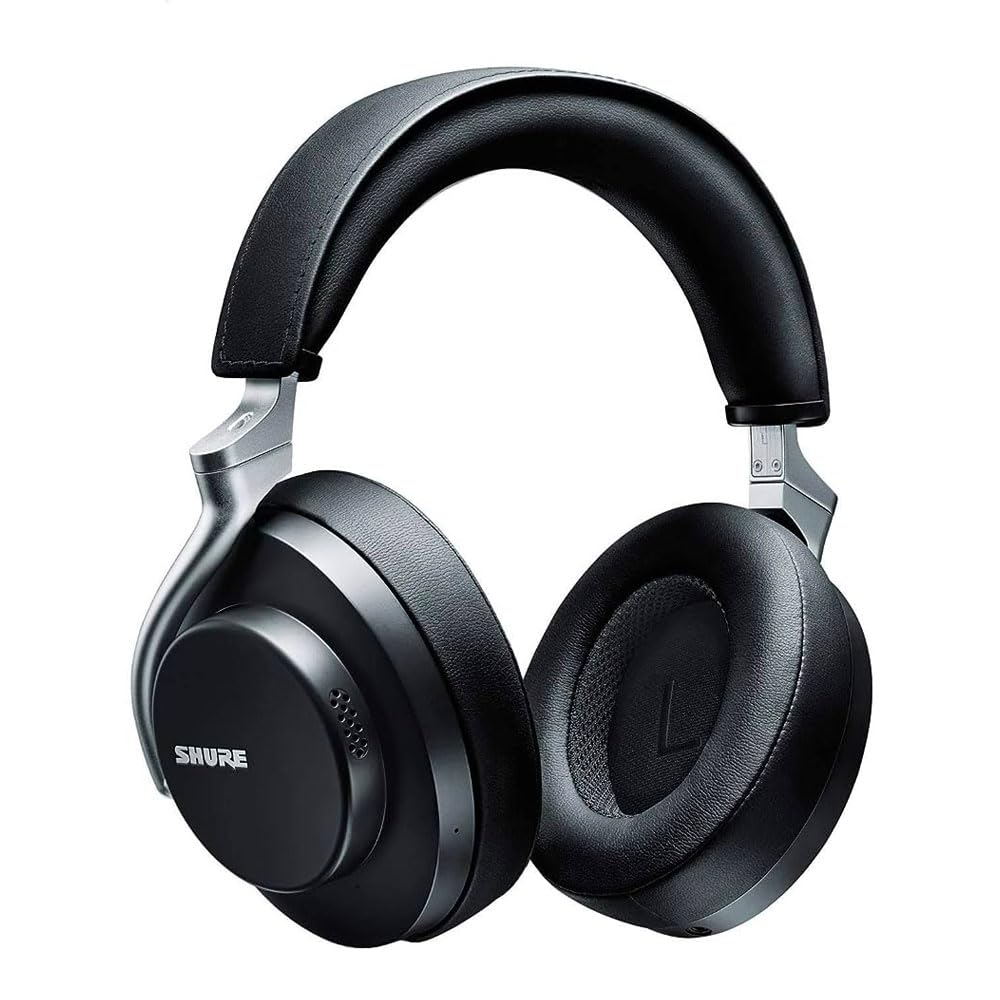 Shure AONIC 50 Wireless Noise Cancelling Headphones - Premium Studio-Quality Sound, Bluetooth 5, 20-Hour Battery Life, Comfort Fit Over-Ear Design, Touch Controls (Black) - Perfect for Travel, Work & Music Lovers