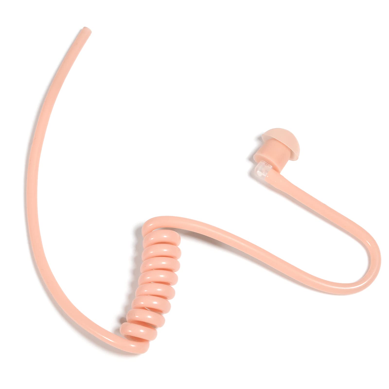 HYS Acoustic Tube Replacement Kit for Two-Way Radio Headsets - Surveillance Audio Coil Tube with Medium Earmolds (1 Pair) - Clear Communication for Security, Law Enforcement & Event Staff
