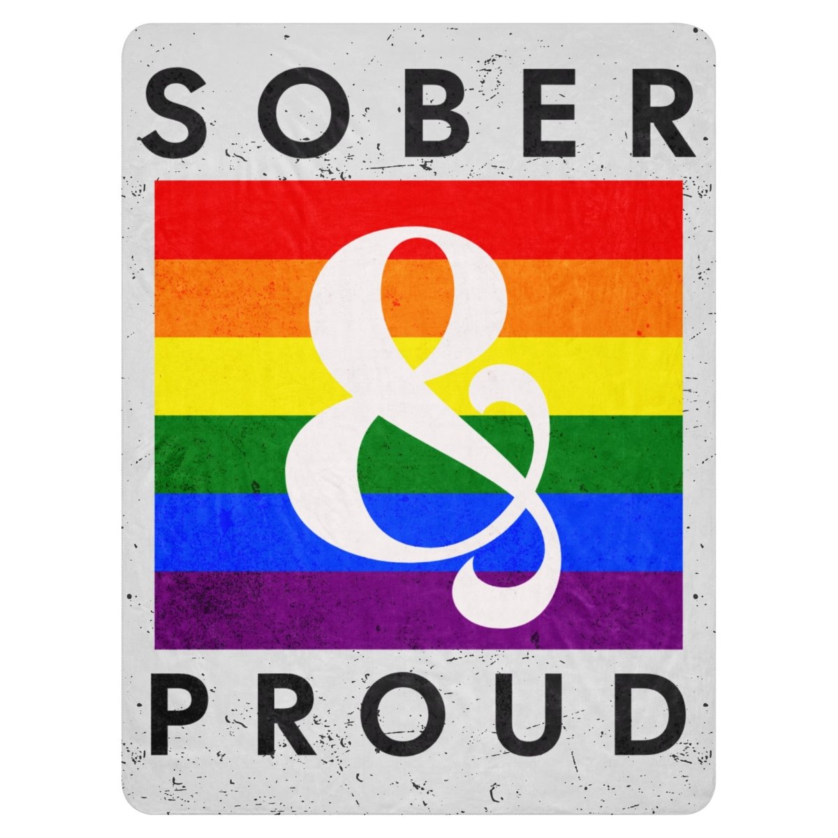 Sober & Proud Resilience Sherpa Blanket - Soft Warm Fleece Throw for Recovery & Sobriety - Perfect for AA Meetings, Meditation & Cozy Home Comfort