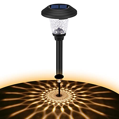 Cilvicte Solar Pathway Lights - 2 Light Modes, Waterproof Outdoor Solar Garden Lights with Auto On/Off - LED Landscape Lighting for Yard, Patio, Walkway | Perfect for Garden Decor, Driveway Illumination & Backyard Pathway Lighting