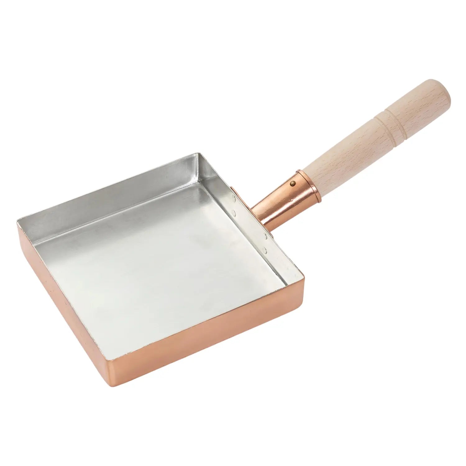 EBM Copper Square Tamagoyaki Omelette Pan - Japanese Kanto Style Nonstick Frying Pan for Perfect Rolled Eggs - Ideal for Home Cooking, Breakfast & Bento Box Preparation