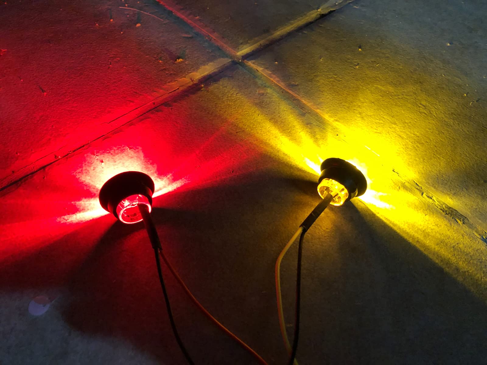 50Pcs Amber 3-LED 12V 3/4