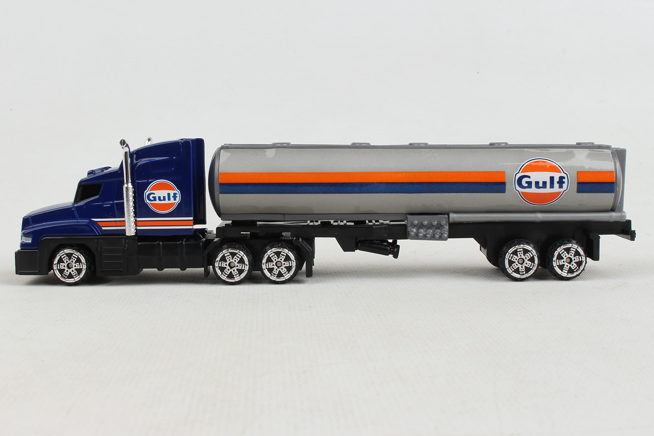Daron Gulf Oil Tanker Truck Toy - 1:64 Scale Diecast Model Car with Realistic Details - Perfect for Kids Collectors & Display (Playtime, Gifts, Office Decor)
