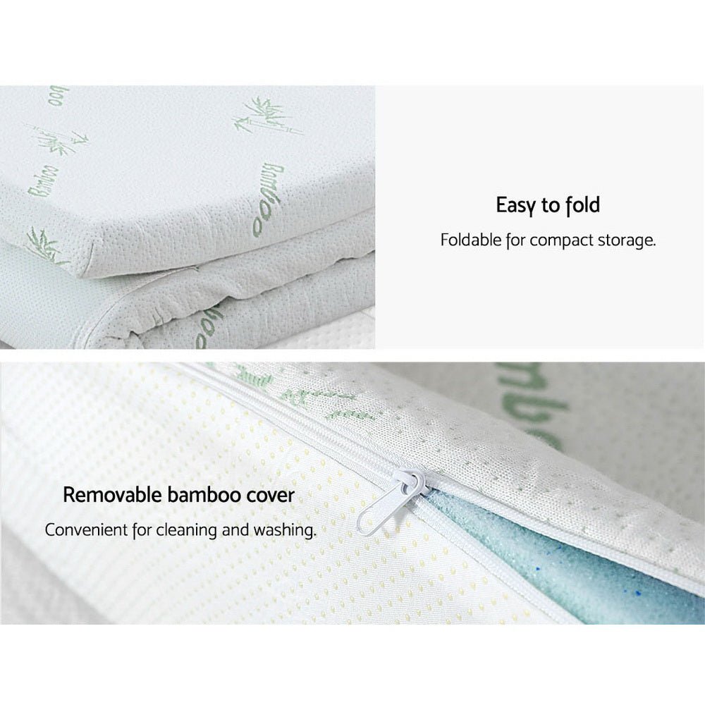 11-Zone Memory Foam Mattress Topper 8cm King Size - Pressure Relief & Back Support for Side, Back & Stomach Sleepers - Perfect for Bedroom, Guest Room & Dorm Use