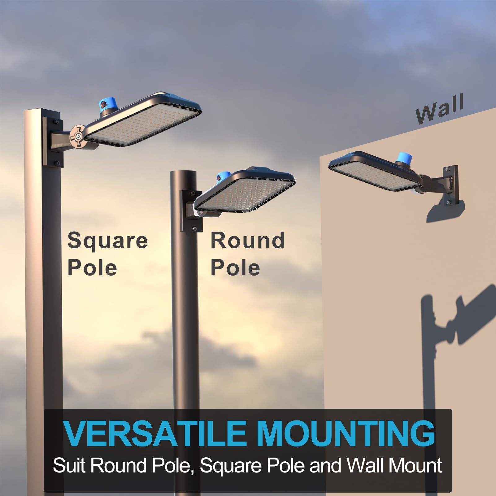 240W LED Parking Lot Lights (240x1W) - 36000LM, 150LM/W, 5000K Daylight, ETL Certified - Smart Photocell Outdoor Pole Lights for Commercial Use (30-40ft Height) - 2 Pack with 7-Year Warranty | Ideal for Parking Lots, Gas Stations, Warehouses & Industrial Areas