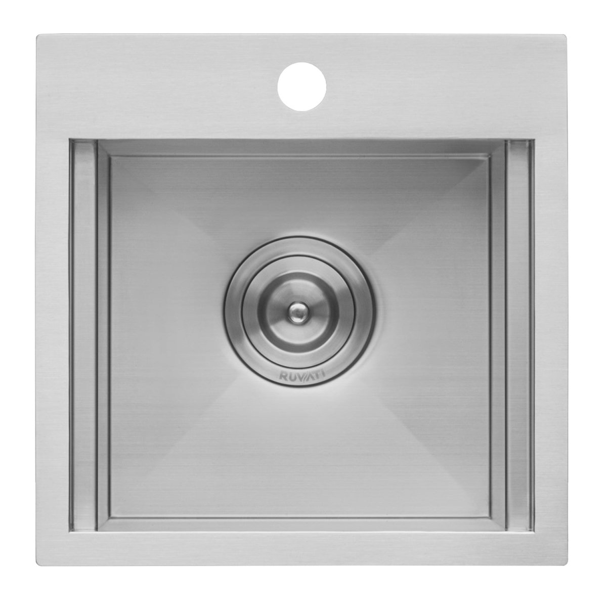 15 x 15 Inch Marine Grade 316 Stainless Steel RV Boat Outdoor Sink - Topmount Workstation Sink for Camping, RV Kitchen & Marine Use
