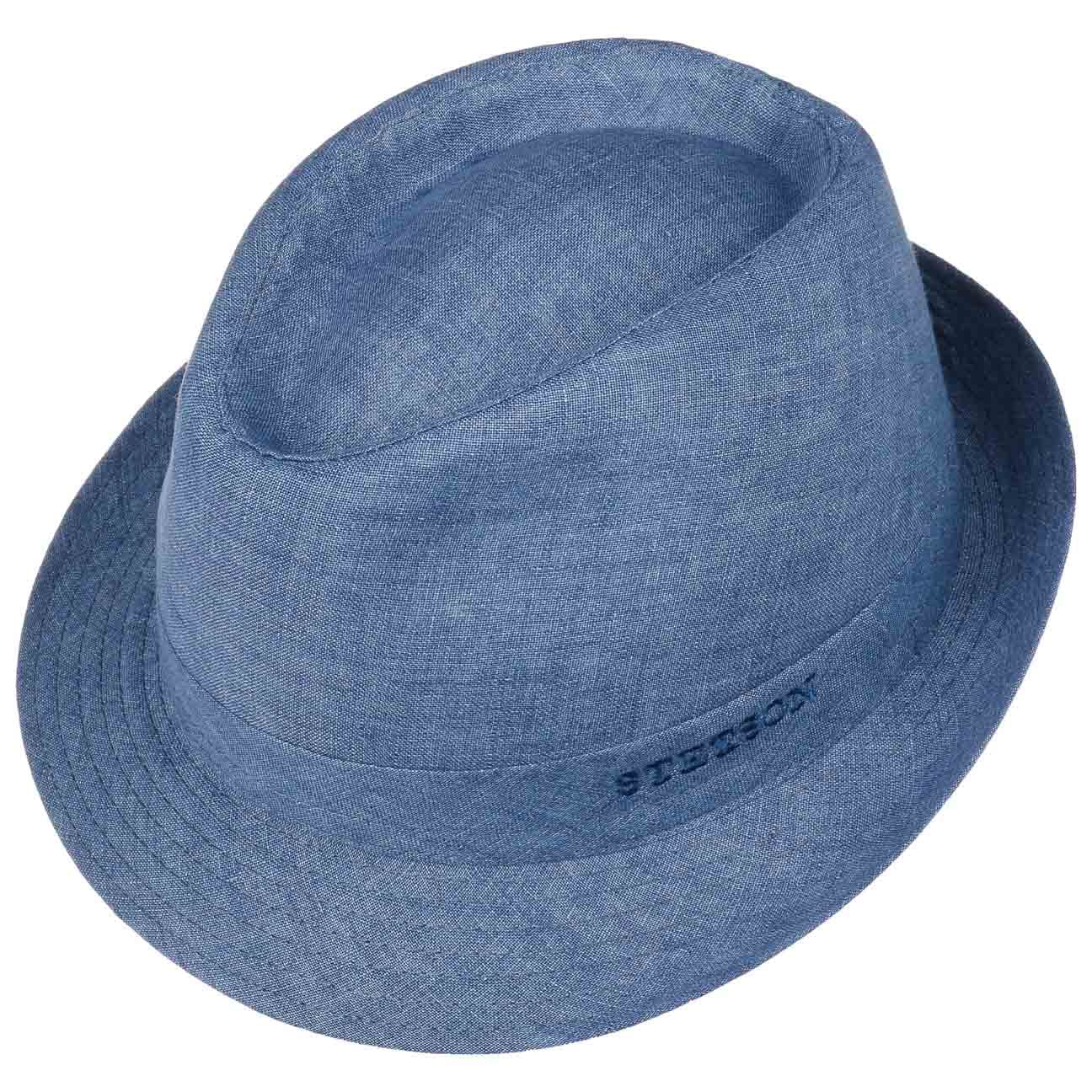 Stetson Geneva Linen Trilby Hat for Men - Classic Summer Fedora with Brim - Perfect for Outdoor Events, Weddings & Beach Vacations