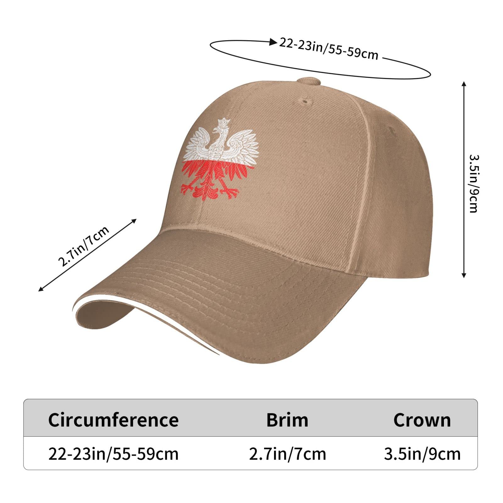 Polish Eagle Polska Baseball Golf Cap - Adjustable Trucker Hat for Men & Women - Perfect for Outdoor, Sports, and Casual Wear