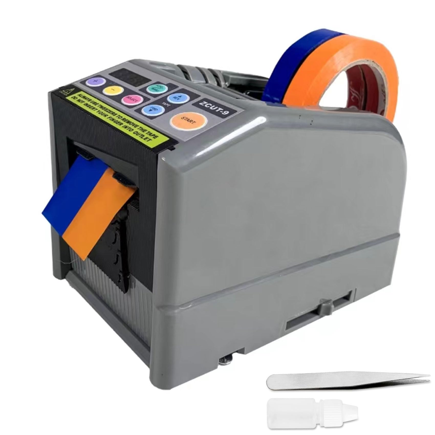 Electric Tape Dispenser with Automatic Cutting - Max 999mm Length & 6-60mm Width Adjustable for Packaging, Shipping, Sealing | Office & Warehouse Use