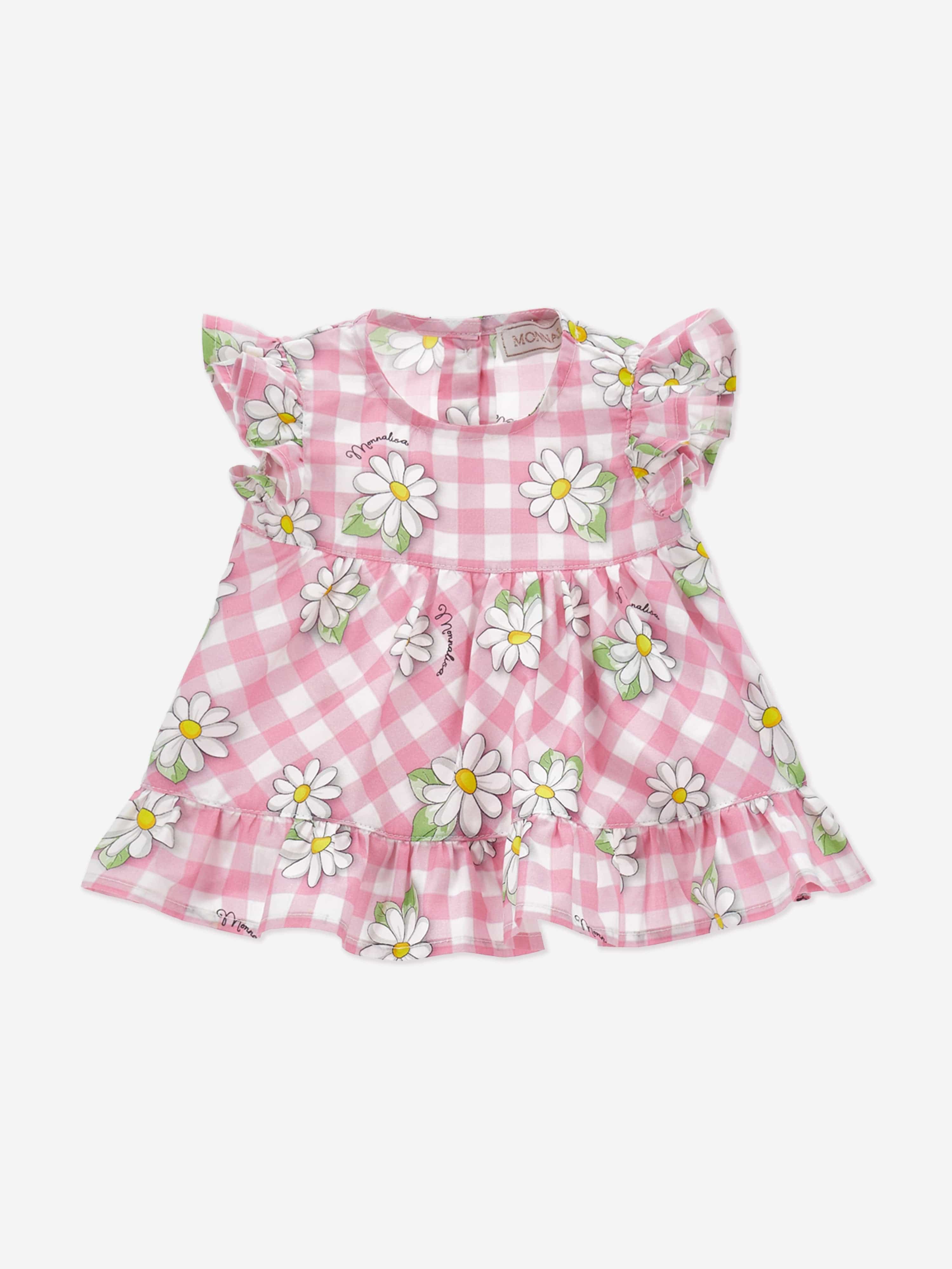 Adorable Baby Girls Daisy Dress & Bloomers Set - Soft Pink Floral Outfit for Newborns & Toddlers | Perfect for Spring Photos, Easter, & Special Occasions