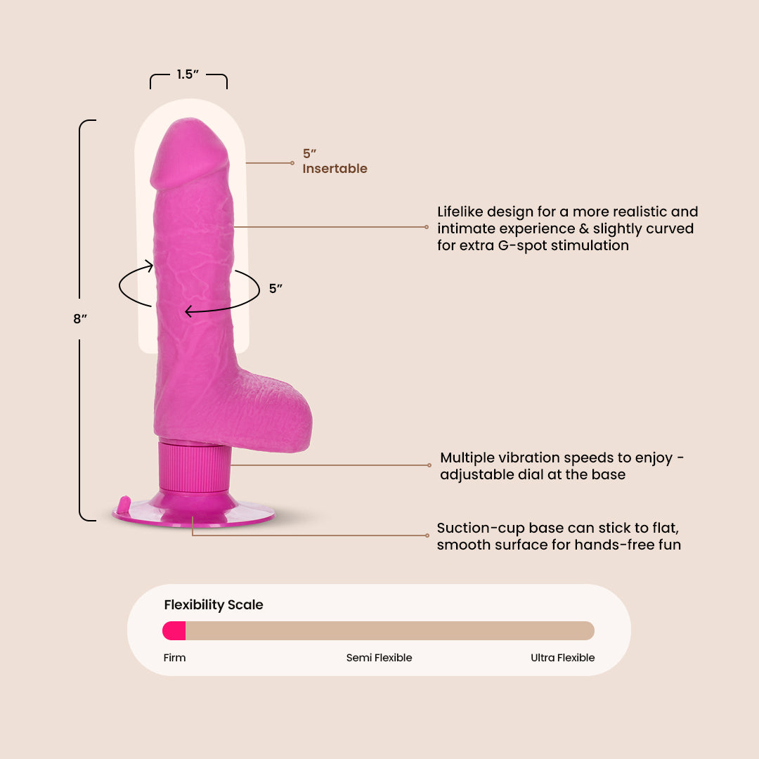 Shower Stud™ Ballsy Dong - Multispeed Waterproof Vibrator for Men | Shower, Bath & Solo Play | Powerful & Discreet Adult Toy
