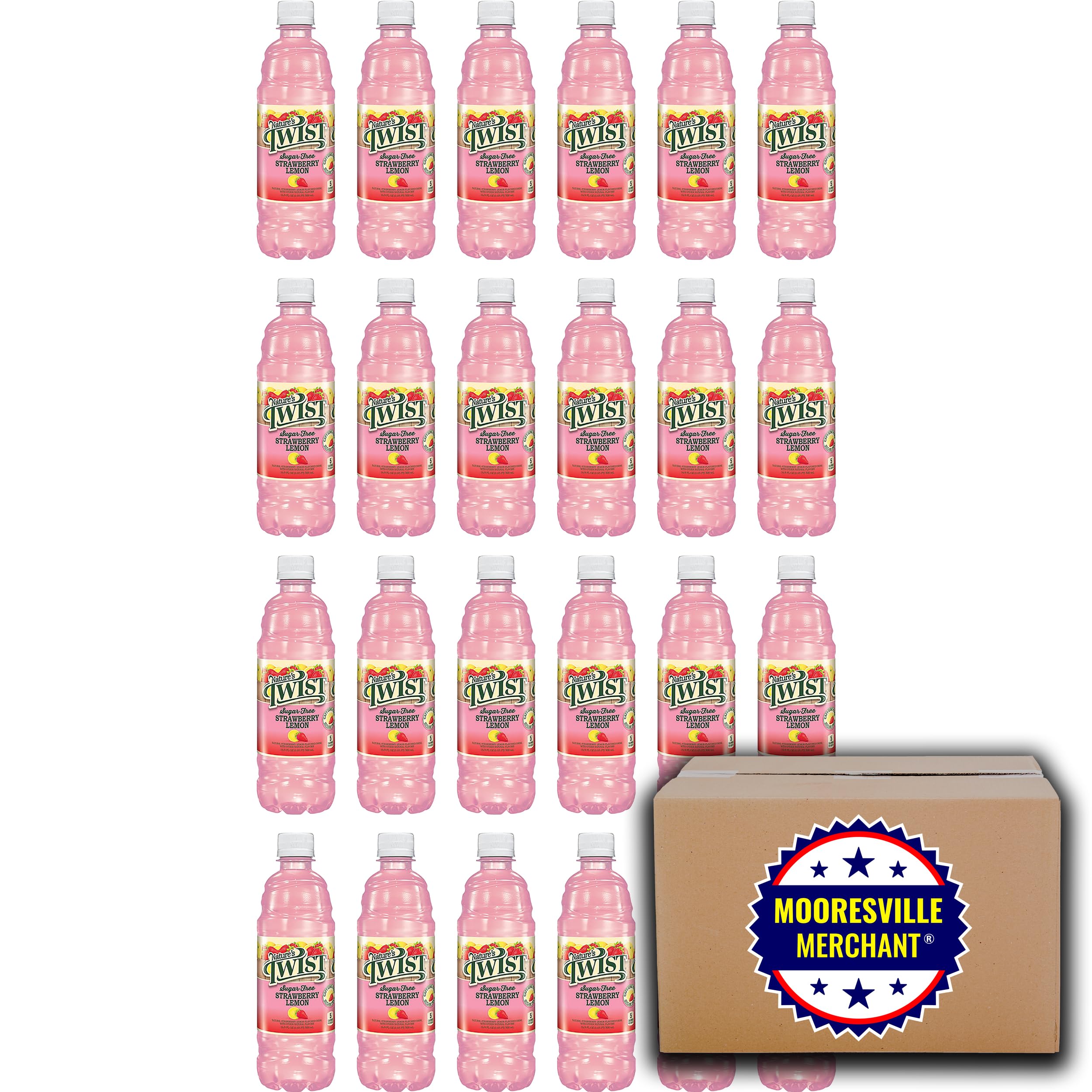 **Nature's Twist Sugar-Free Strawberry Lemonade, 16.9 fl oz (24 Pack) – Refreshing Low-Calorie Drink for Summer, Parties & Healthy Lifestyle**    **使用场景:** Perfect for picnics, BBQs, office hydration, or as a guilt-free alternative to sugary beverages.